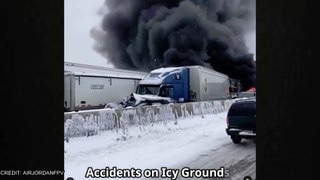 CRAZY FOOTAGES| DEADLY ACCIDENTS HAPPEN| CAUGHT ON CAMERA|  ICY ROADS