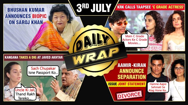 Aamir- Kiran Rao's Divorce, Kangana Slams Javed Akhtar, Taapsee Insulted By KRK | Top 10 News