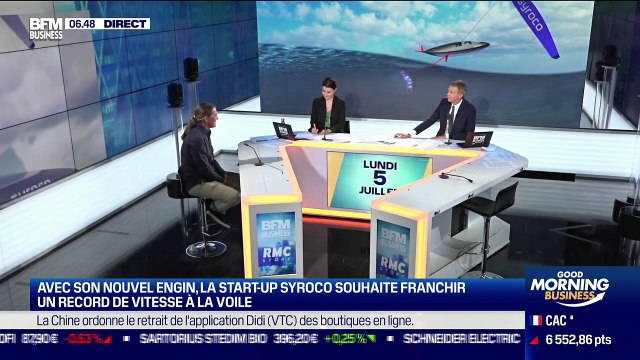 Alex Caizergues (Syroco) : Syroco souhaite franchir un record de vitesse à la voile avec son nouvel engin - 05/07