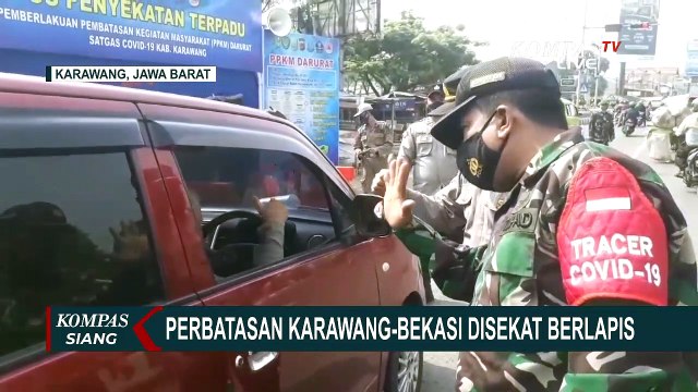 Pos Penyekatan di Perbatasan Karawang - Bekasi Diperketat selama PPKM Darurat