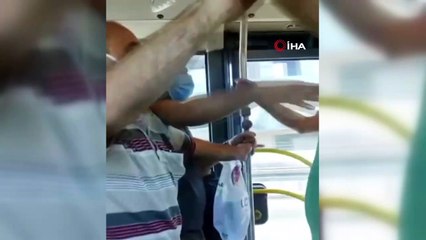 Metrobüste ilginç maske tartışması