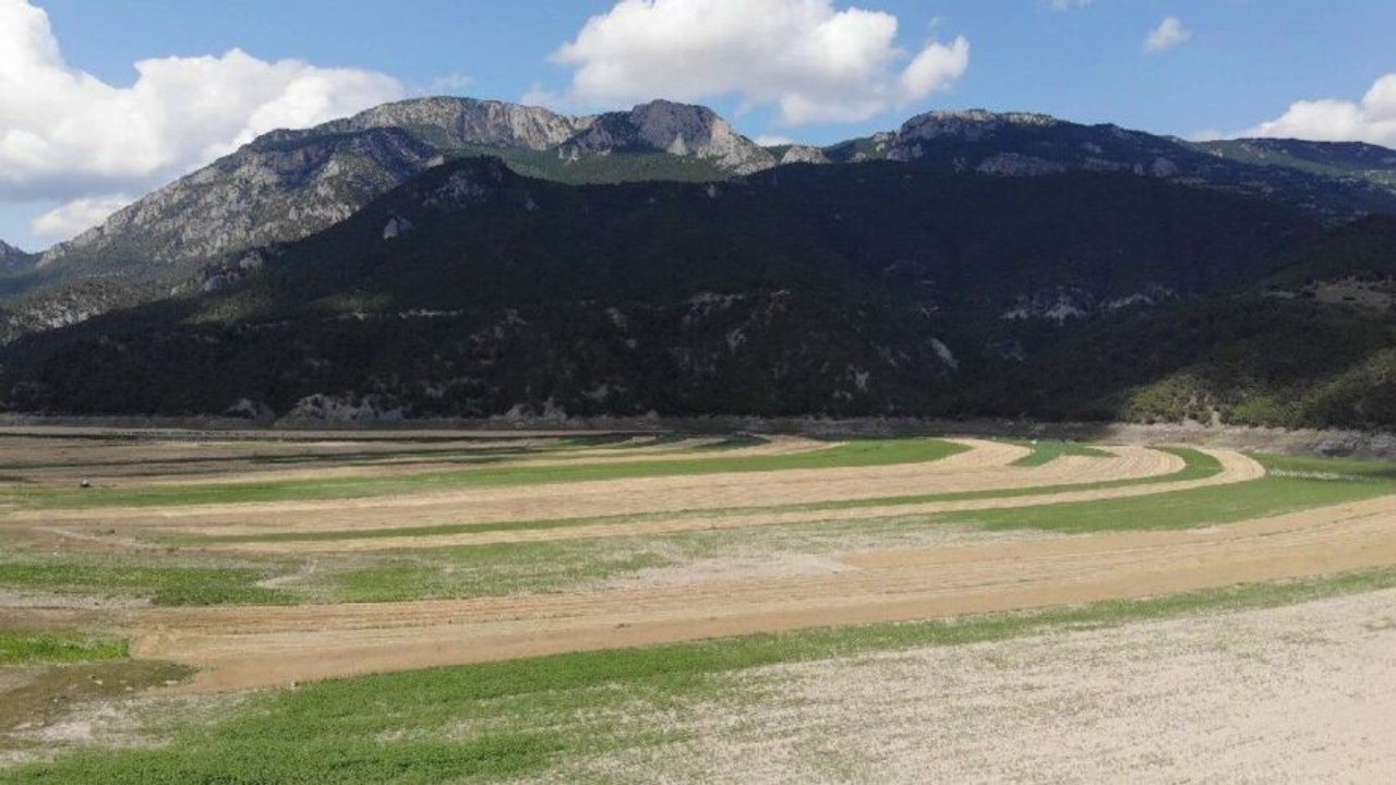 Bir zaman balık tutulan baraj şimdi tarım arazisine döndü