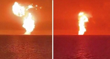 Hazar Denizi’nde endişe yaratan patlama!