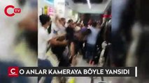 Eminönü'nde ortalığın savaş alanına döndüğü esnaf kavgası kamerada