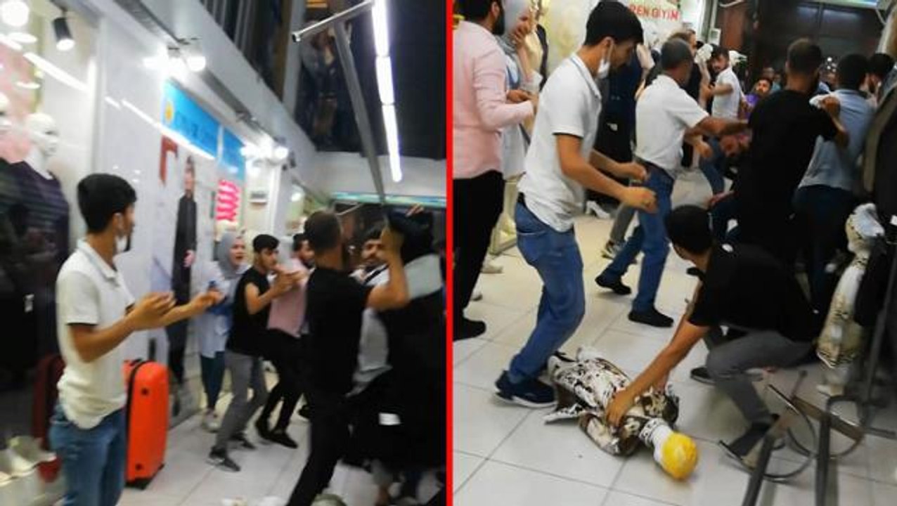 İki esnaf grubu arasındaki tartışma kavgaya dönüştü! Demir direkle saldırı kamerada