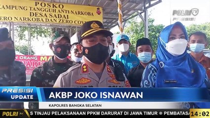 PRESISI UPDATE Polres Bangka Selatan Luncurkan Kampung Tangguh Anti Narkoba