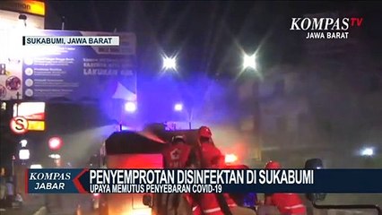 Download Video: Tekan Penyebaran Covid-19, Penjuru Kota Sukabumi Disemprot Disinfektan