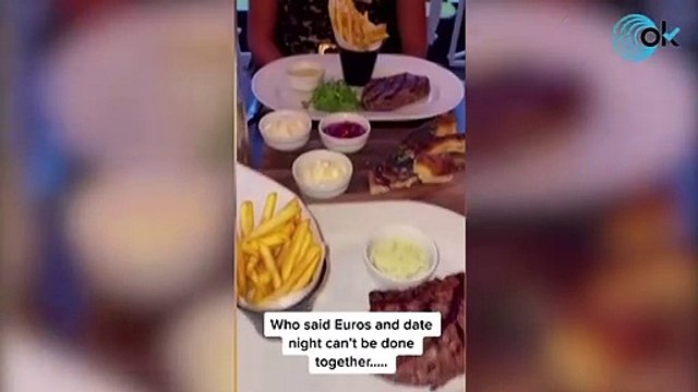 El monumental y viral enfado de una mujer en una cita romántica durante la Eurocopa