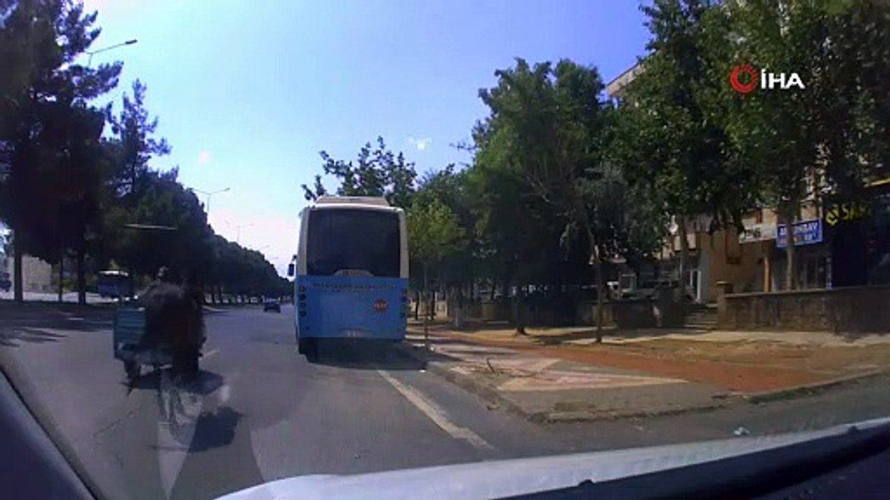 Atı araca bağlayıp çektiler