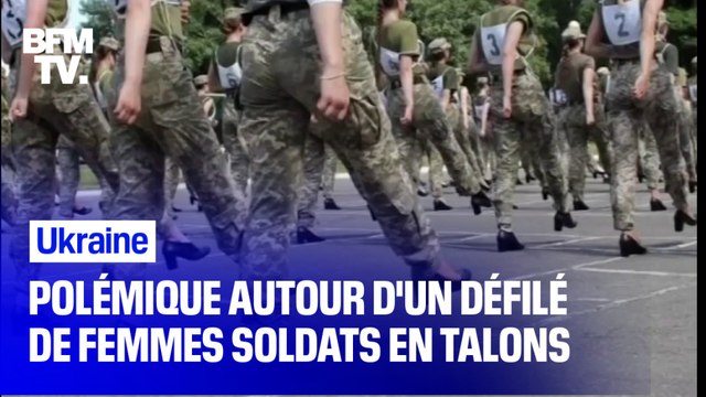 Le ministère ukrainien de la Défense critiqué après des photos de femmes soldats défilant en talons