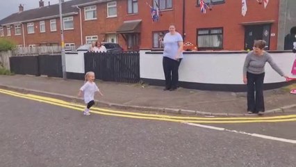 Greenisland girl Khaleesi (3) completes sponsored walk