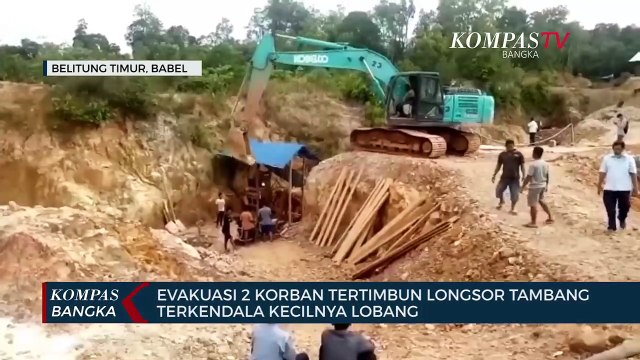 Evakuasi 2 Korban Tertimbun Longsor Tambang, Terkendala Kecilnya Lobang