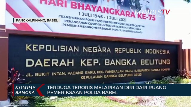Terduga Teroris Melarikan Diri dari Ruang Pemeriksaan Polda Babel