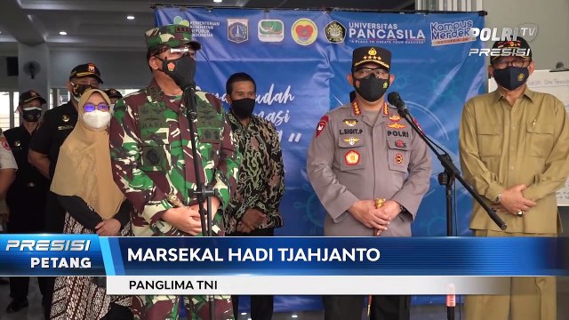 Wrap Panglima TNI dan Kapolri Tinjau Vaksinasi Covid-19