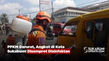 PPKM Darurat, Angkot di Kota Sukabumi Disemprot Disinfektan