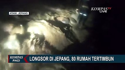 80 Rumah Tertimbun Longsor di Atami Jepang