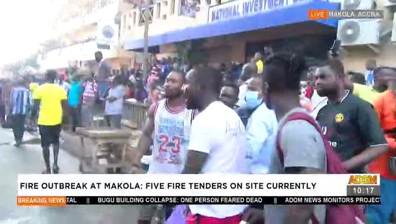 Breaking News: Fire Outbreak At Makola - Adom TV (5-7-21)