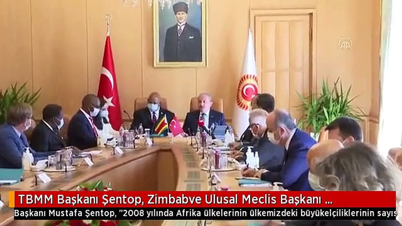 TBMM Başkanı Şentop, Zimbabve Ulusal Meclis Başkanı Mudenda ile görüştü