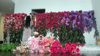 How To Make A Flower Wall Tutorial + Time Lapse