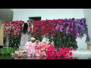 How To Make A Flower Wall Tutorial + Time Lapse