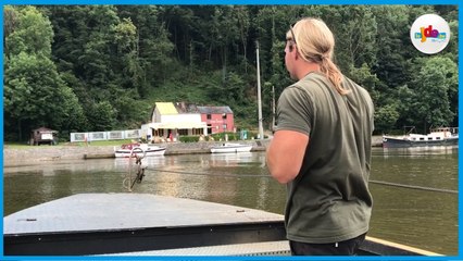 Waulsort - traversée de la Meuse en bac