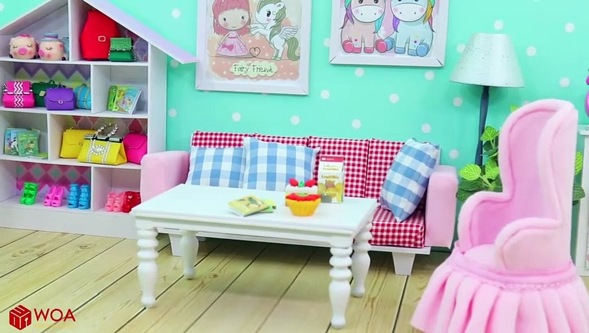 Diy Barbie Hacks And Crafts: Miniature Barbie Dollhouse Furniture Ideas ~  Sofa - video Dailymotion