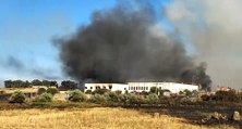 Macomer (NU) - Incendio boschivo minaccia aziende agricole (05.07.21)