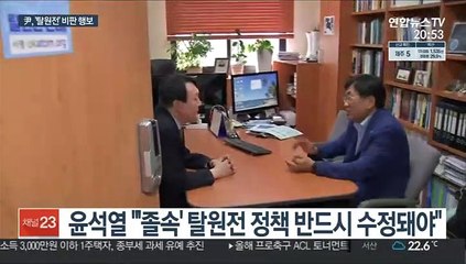 윤석열, 탈원전 때리기…'처가 리스크' 돌파 시도