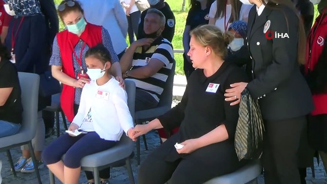 Trafik kazasında şehit olan polis memuru için tören düzenlendi