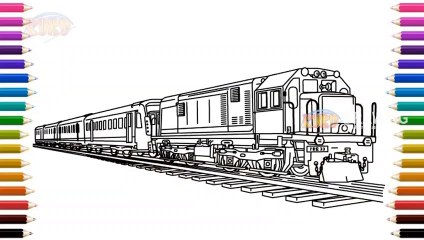 Kereta Api,Drawing Entertainment Episode Menggambar Dan Mewarnai Kereta Api