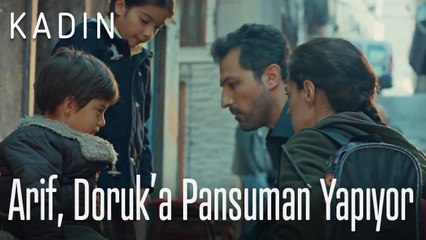 Arif, Doruk'a pansuman yapıyor - Kadın
