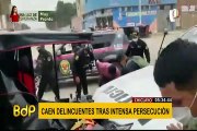 Chiclayo: caen delincuentes acusados de robar celulares tras intensa persecución