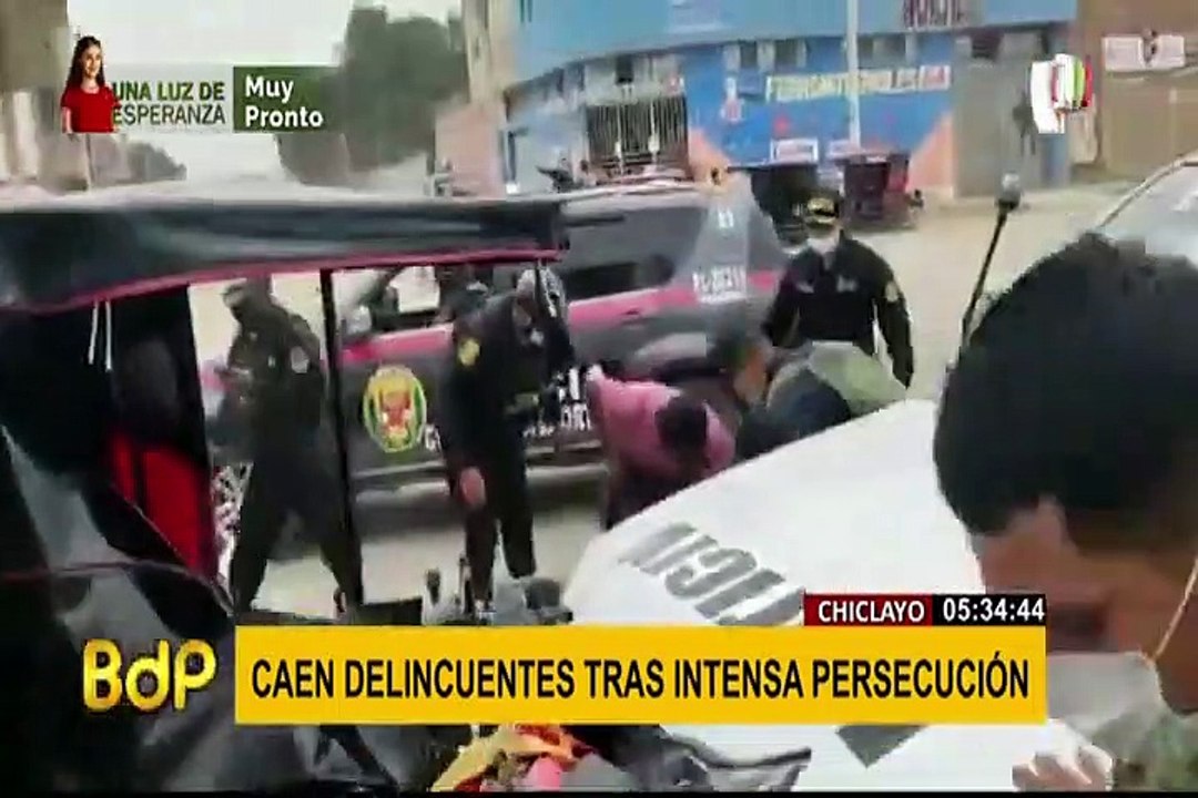 Chiclayo: caen delincuentes acusados de robar celulares tras intensa persecución