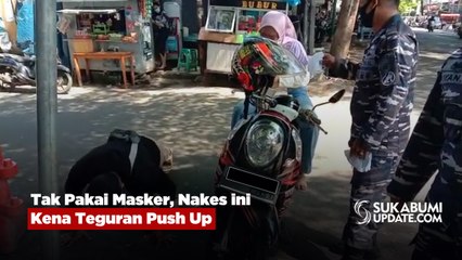 Tak Pakai Masker, Nakes ini Kena Teguran Push Up