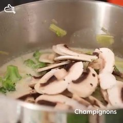 Soupe thaï crevettes ou poulet