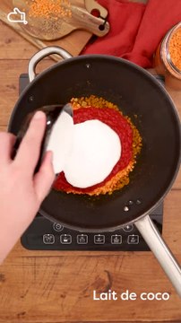 Lentilles corail à l'indienne vertical