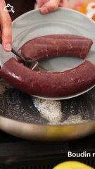 Boudin noir poêlé aux pommes vertical