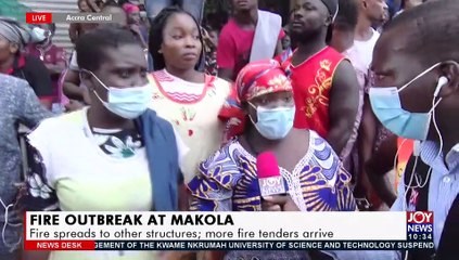 Live: Fire Outbreak; Building opposite Makola market on fire - News Desk on JoyNews (5-7-21)