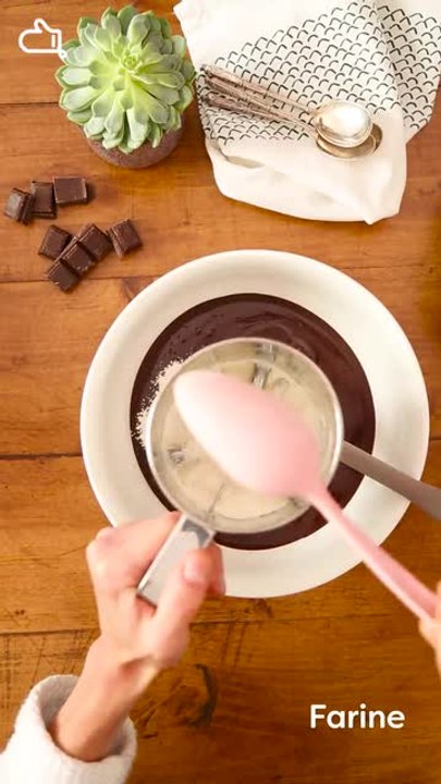 Gâteau fondant au chocolat sans œuf vertical