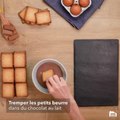 Réaliser sa bûche soit-même c'est aussi simple que ça : des petits beurre   de la pralinoise = La recette par ici  https://bit.ly/2zBADwi