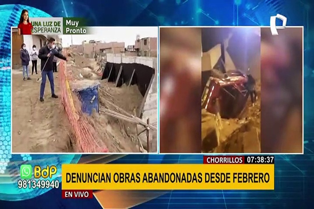 Camioneta se vuelca en Chorrillos: denuncian obras abandonadas desde hace 5 meses