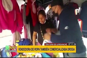 Cae comercializadora de droga en SJL: vendedora ambulante tenía 300 ketes de PBC