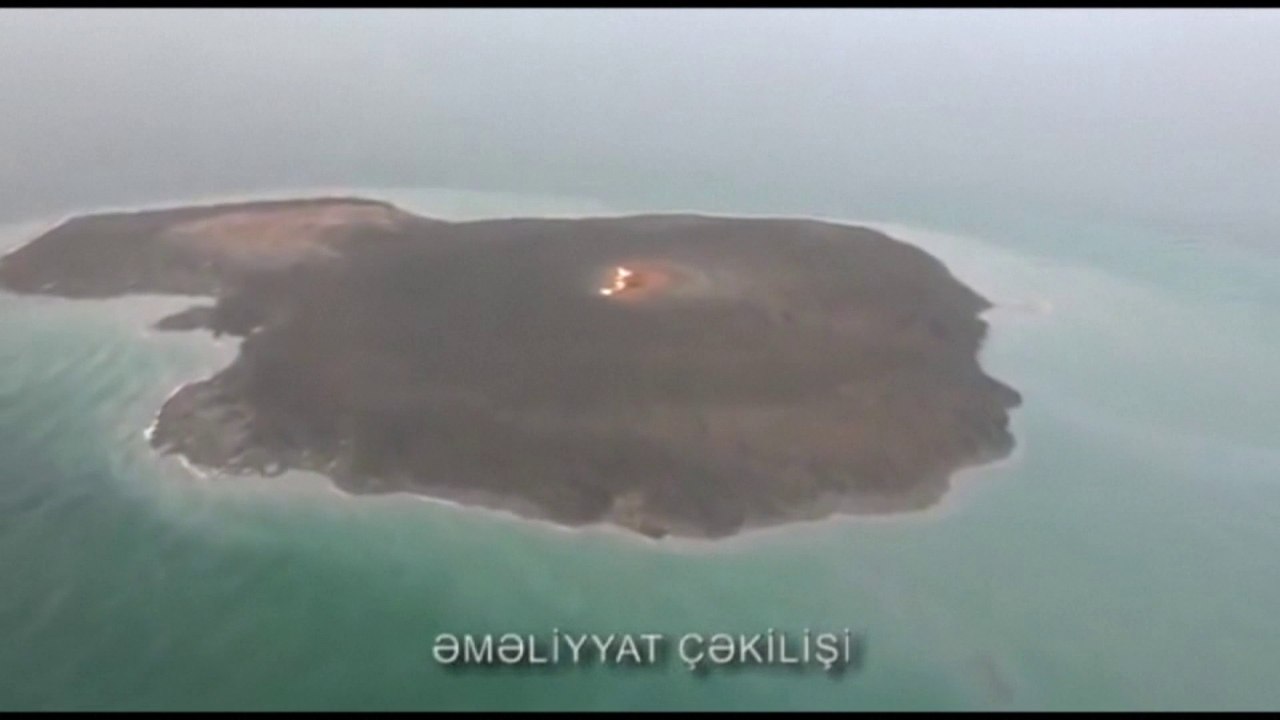 L'Azerbaïdjan publie une vidéo d'un volcan de boue en activité sur la mer Caspienne