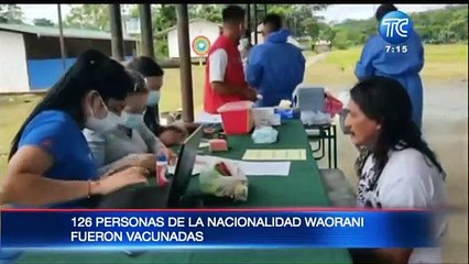 Más de 120 personas de la nacionalidad waorani fueron vacunadas
