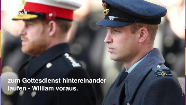 William und Harry getrennt bei Prinz Philips Beerdigung