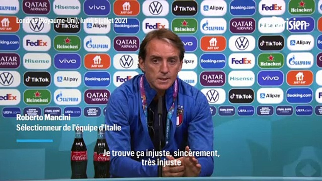 Mancini avant le match Italie-Espagne privés de supporters : «je trouve ça très injuste»