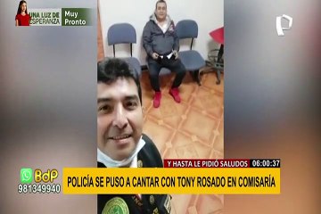 Tony Rosado detenido en comisaría: Policías se toman ‘selfies’ y cantan con el artista