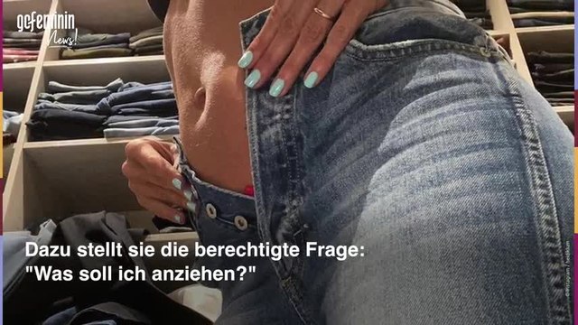 Babybauch Heidi Klums Jeans passt nicht mehr