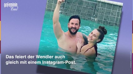 Michael Wendler & Laura: Feuchtfröhlich im Pool