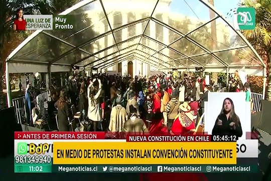 Instalan Convención Constituyente en Chile en medio de protestas